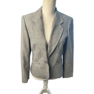 Vintage Pendleton Women’s Blazer Wool/lambs Wool Blue One Button Small